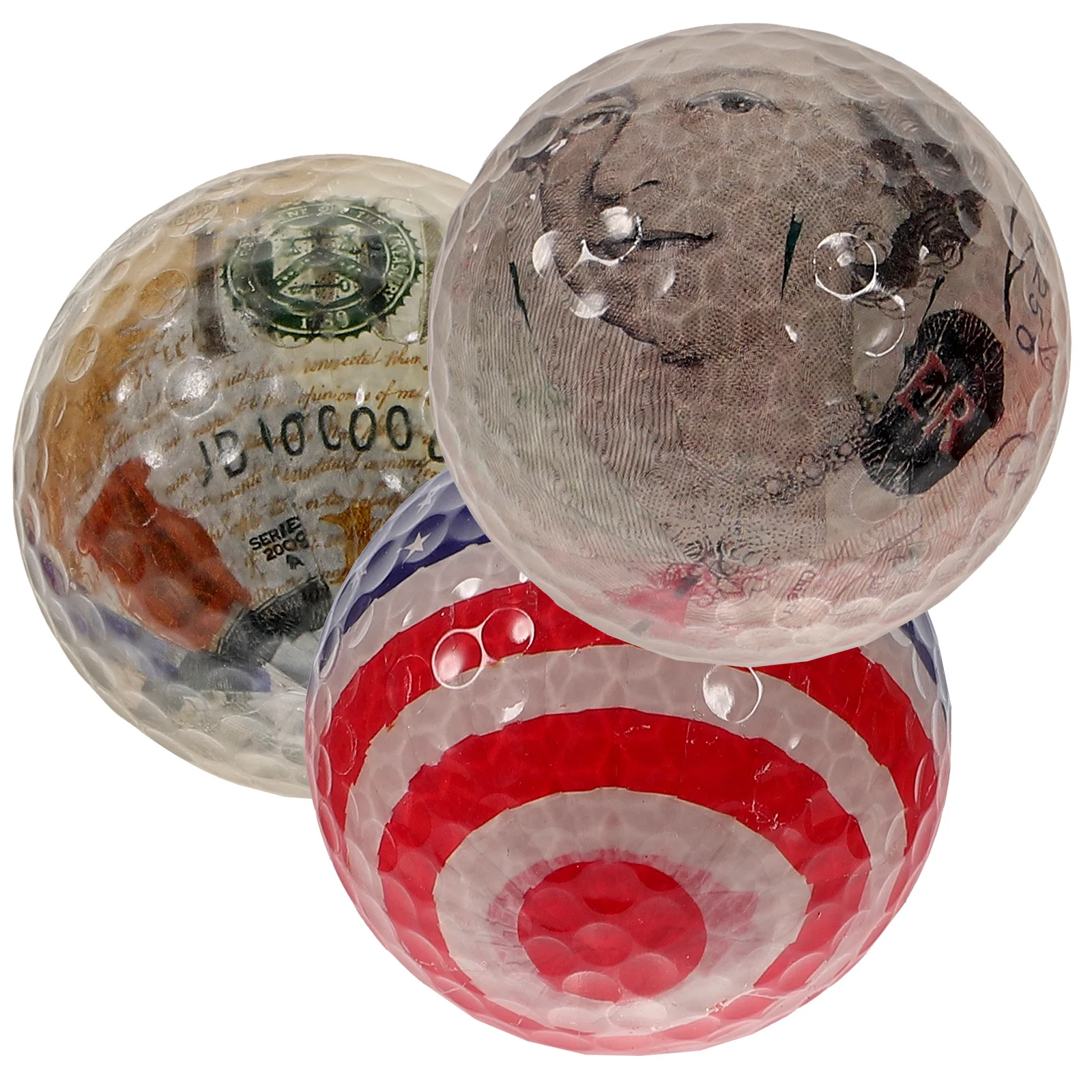 3 قطع من ملصقات الكرة الكريستالية مكونة من طبقتين كرة تدريب خفيفة الوزن للمبتدئين في التدريب لمسافات طويلة وممارسة رياضة الجولف #4