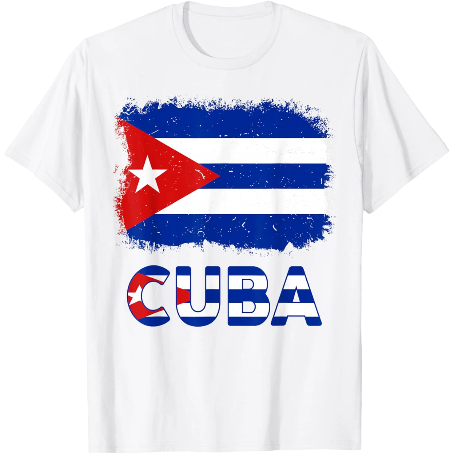 Weiße Cubanita-T-Shirts mit kubanischer Flagge für Herren, modisches Freizeit-T-Shirt aus 100 % Baumwolle, locker geschnittenes Oversize-T-Shirt mit Rundhalsausschnitt im Hip-Hop-Stil – Detail 2
