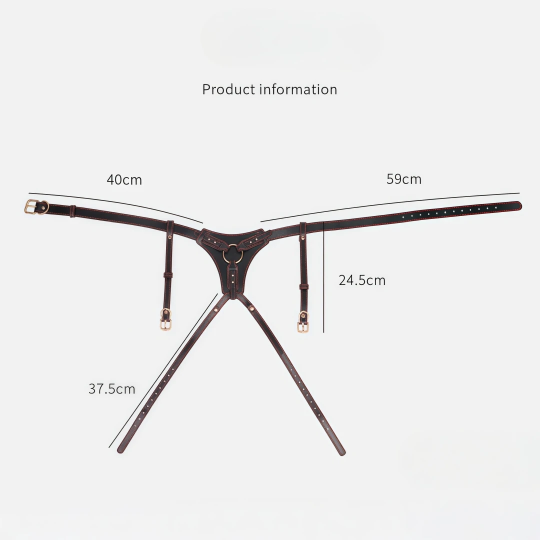 Wearable Strap On Dildo Harness Pants PU Leather Adjustable Pegging Harness Belt BDSM Bondage Underwear Sex Toy for Women Men - Image 3