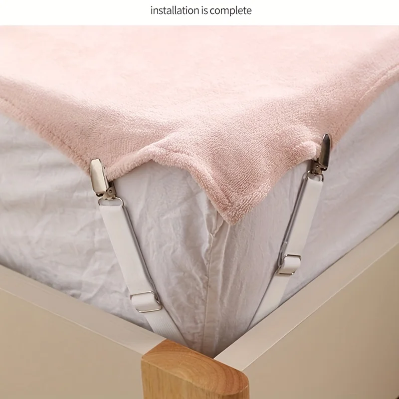 1/4 Stück 7,87x4,72 Zoll Verstellbarer Rutschfester Bettlaken-Clip, Unsichtbarer Verschluss mit Sicherem Griff, Spurenloses Design, Langlebiges PP-Material – Detail 11