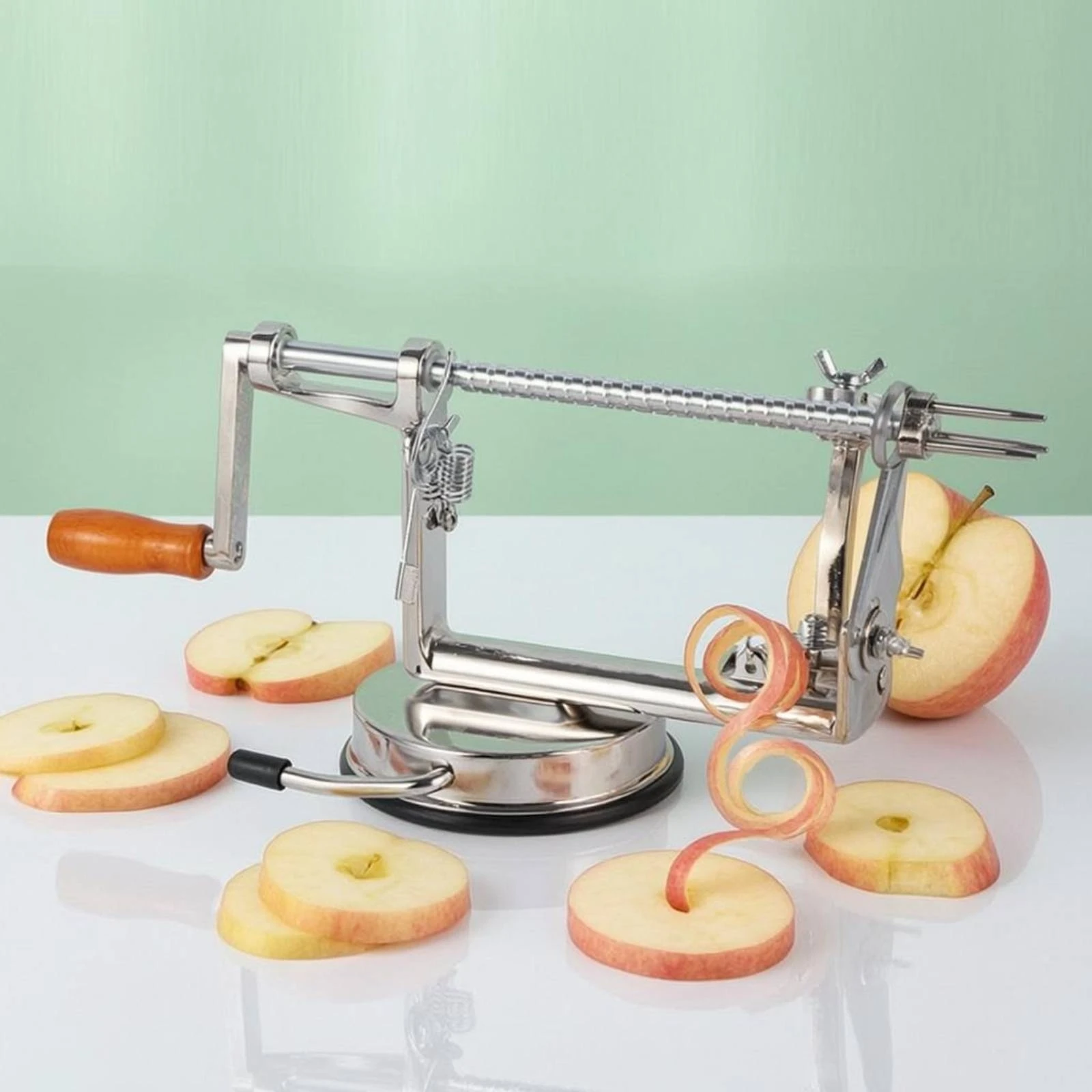 Apple Fruit Peeler Cutter Corer 3 in 1 Manual Crank Apple Fruit Peeler Multifunction Adjustable