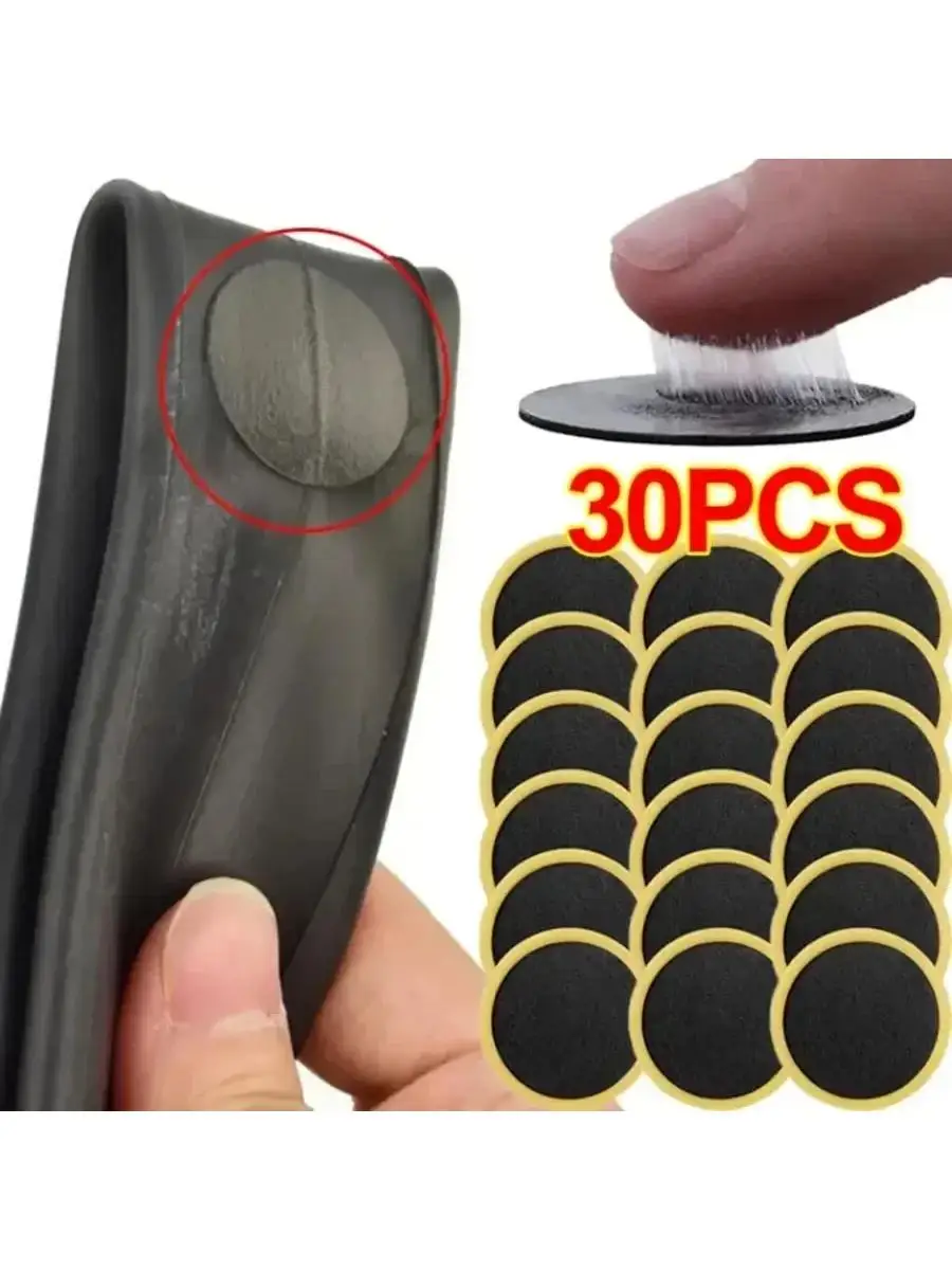 AliExpress NONE Bike Tire Repair Patches Kit - 30/20/10-Piece Self-Adhesive Options, Glue-Free Instant Puncture Repair for Road & Mountain Bikes