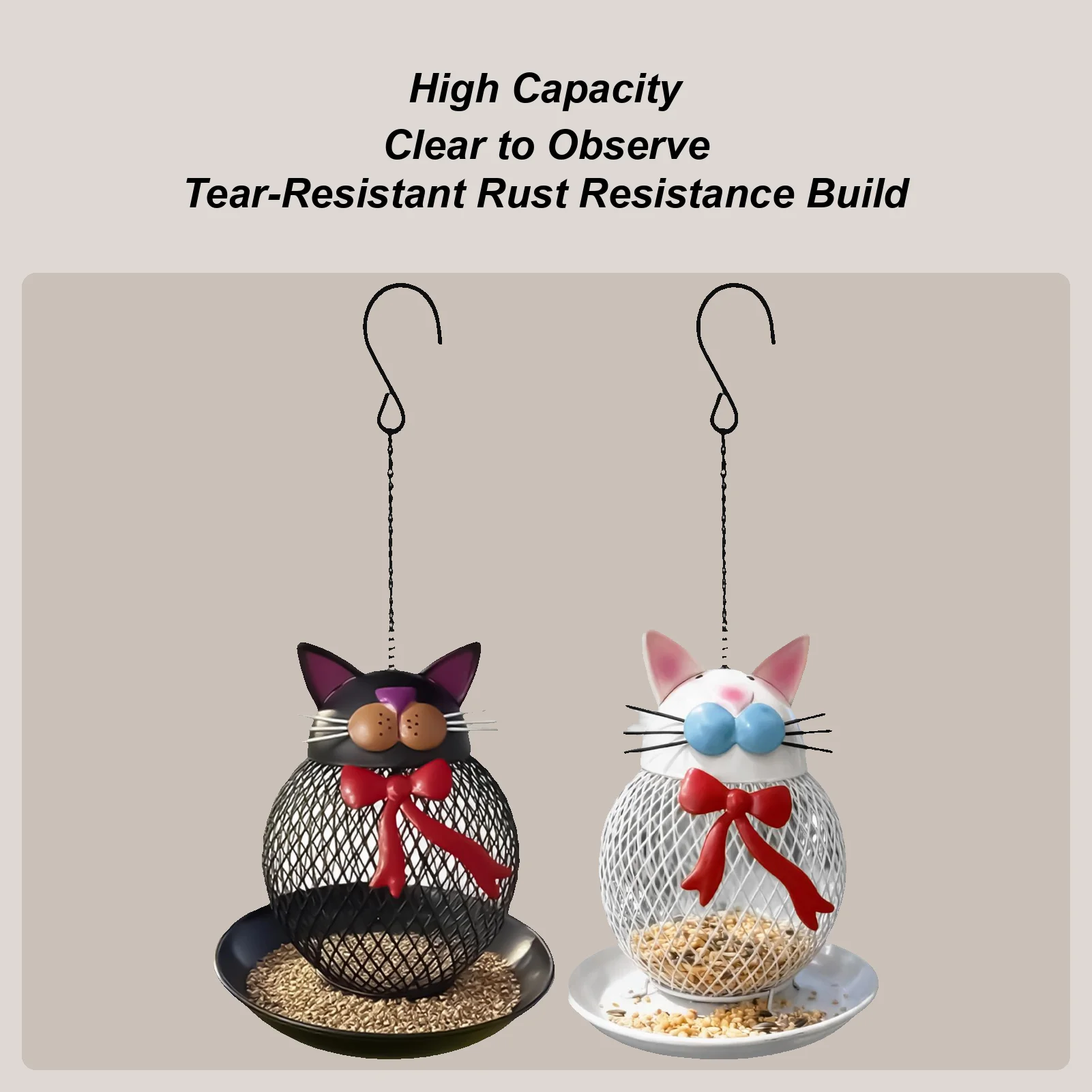 

Кормушки для птиц уличные металлические, защита от кошек и белок, подвесная кормушка для птиц для сада, двора, балкона, веранды