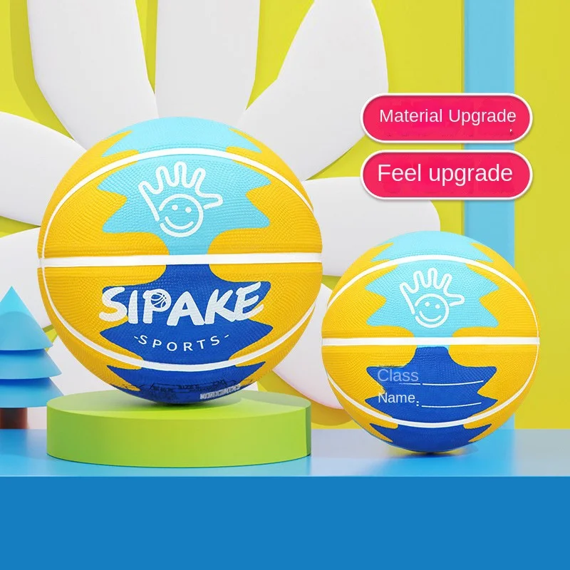N. 4 5 palline da basket in gomma resistenti all'usura e antiscivolo per studenti delle scuole primarie e secondarie