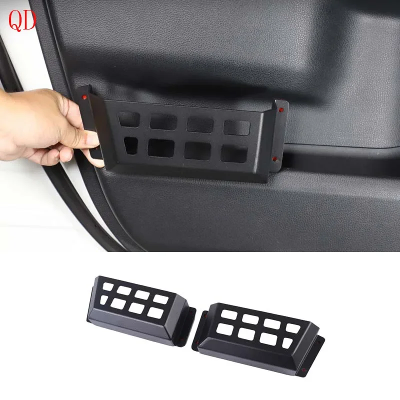 Aluminum Alloy Black For Toyota Land Cruiser Prado 250 LC250 2024+ Car interior door panel storage basket interior accessories