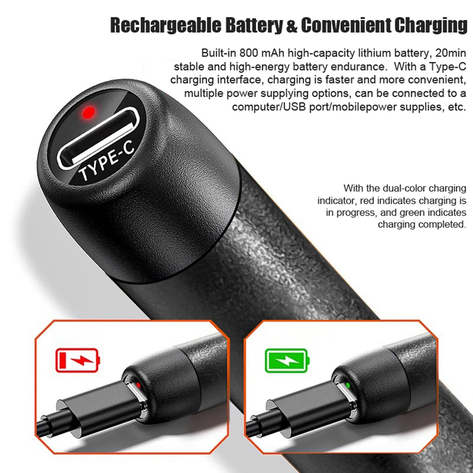 Smart Electric Soldering Iron Kit 800mAh 5V 8W Mini Wireless Adjustable Temperature 300-450℃ Intelligent Welding Soldering Tool image 3