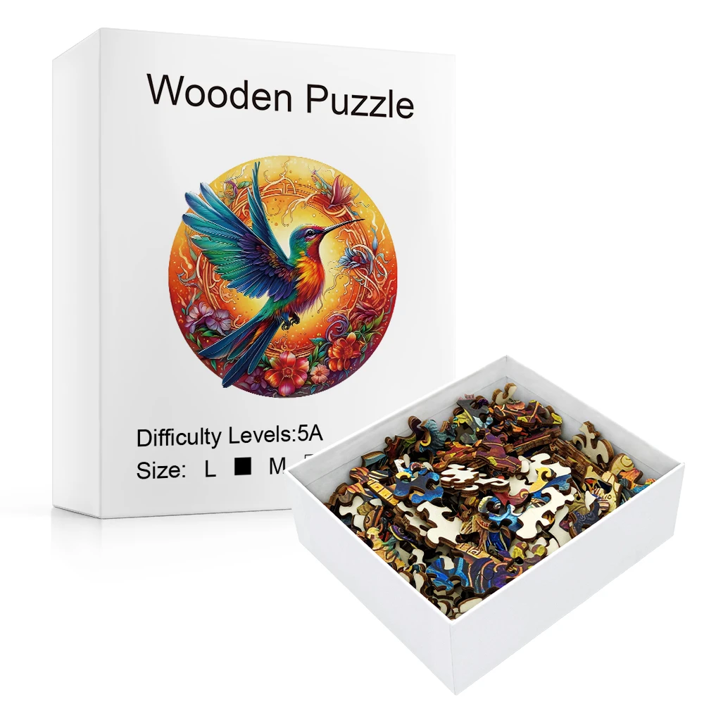Puzzle in legno per adulti Puzzle Mandala Colibrì Forme uniche Puzzle per uccelli Ottimo regalo per adulti e coppie su Val