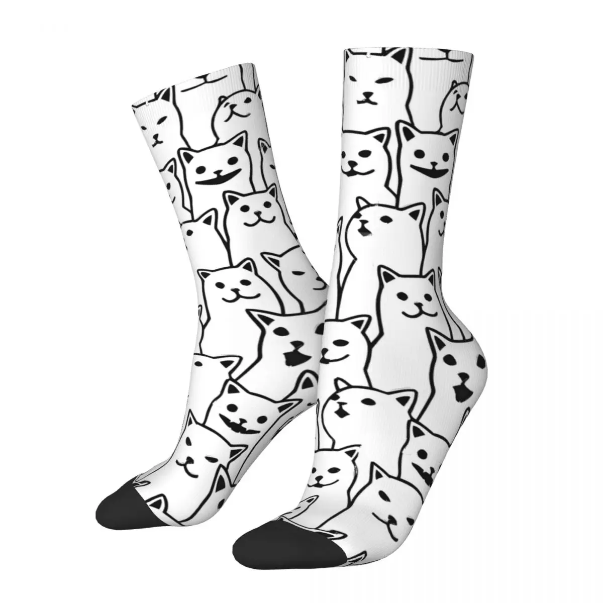 

Funny Happy Men's Socks Kawaii Retro Harajuku Cat Hip Hop Casual Crew Crazy Sock Gift Pattern Printed