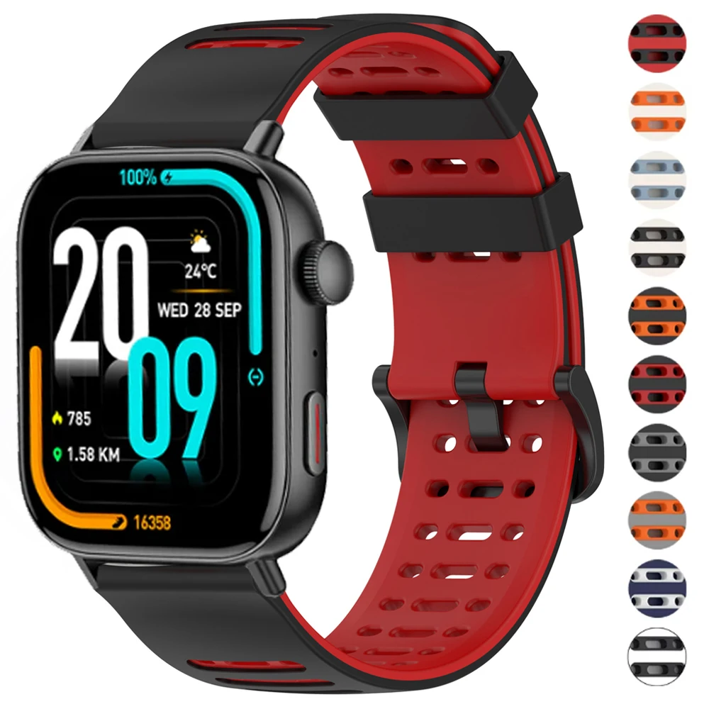 22mm Silicone Watch Strap for COLMI M42 P71 P68 P81 C81 V68 V70 C8 Max V75 GPS Watchband Bracelet Women and Men Sports Wristband