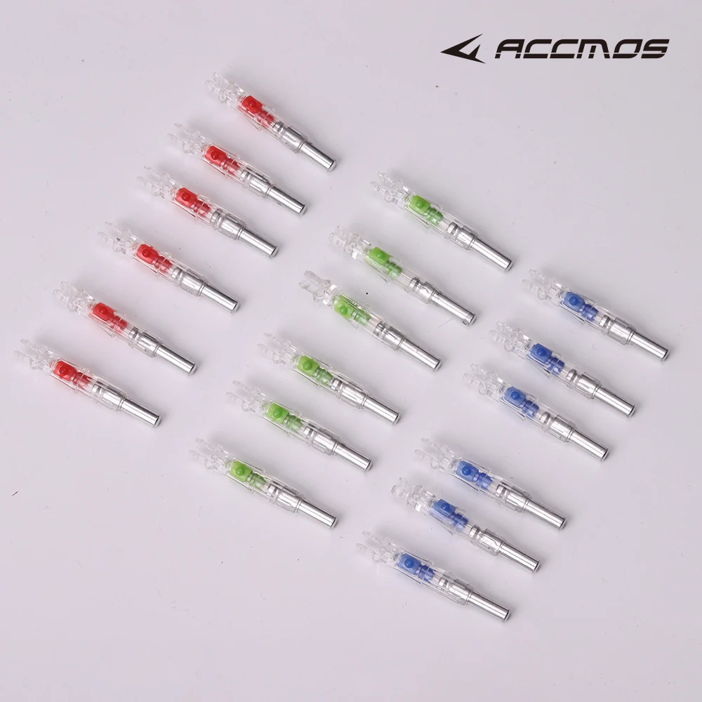 3/6/12 قطعة جديد مضاء السهم Nocks ID 6.2 مللي متر مع التبديل مجمع الرماية القوس الصلب الكرة والسهم ثنائي الغرض اطلاق النار ملحق