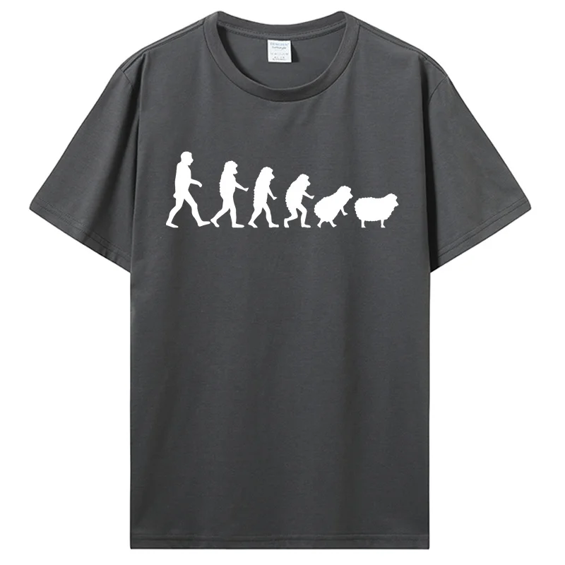 Conspiracy Theorist Human Evolution Wake Up Sheeple Sheep  T Shirt Men T Shirt Summer  Cotton T-shirt