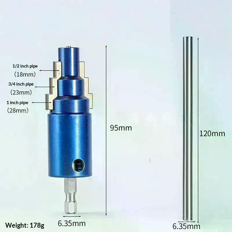 

1set Universal 4/6 Points 1 Inch Broken Pipe Head Screw Extraction with Connecting Rod Faucet Angle Valve Broken Wire