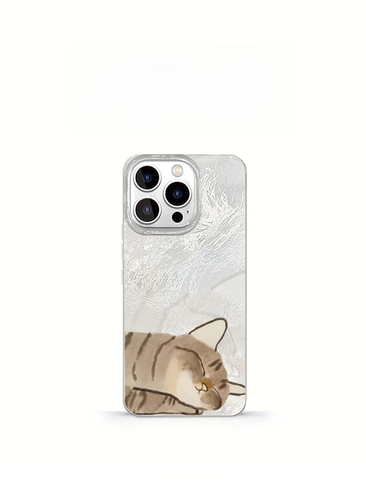 

Qiaobaiyao 16 pro Max Phone Case Women's Full Cover Cute Cartoon Creative Personality Protective Anti-Fall De...