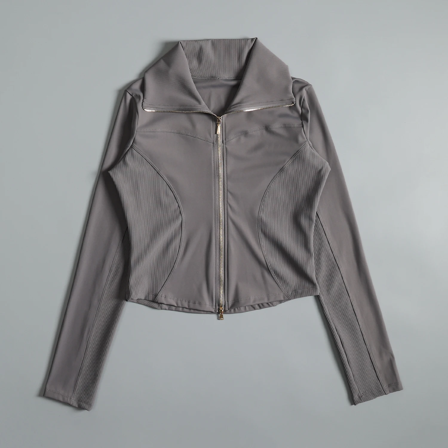 Casaco esportivo feminino outono e inverno fino curto pilates treinamento roupas de fitness moda yoga manhã jogging