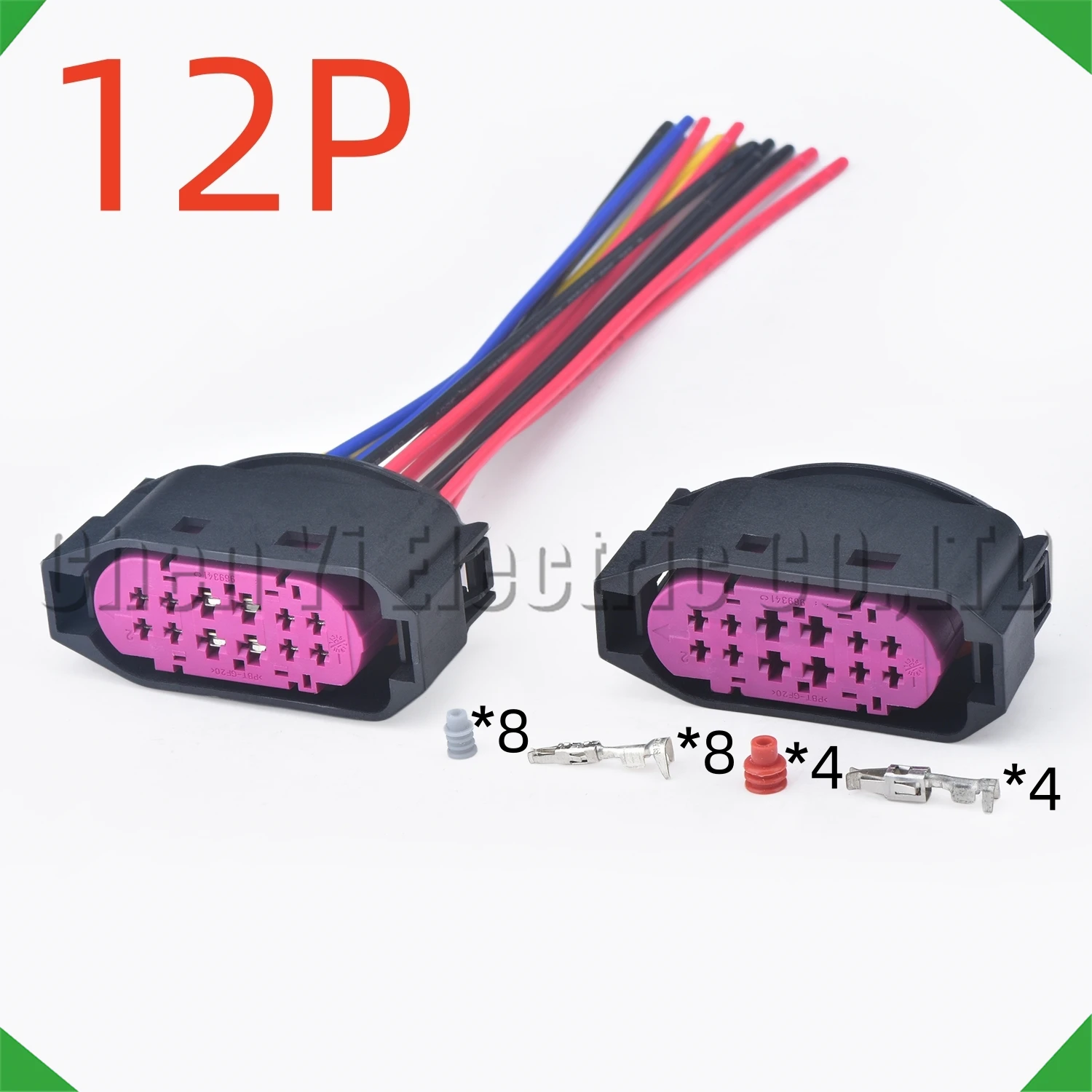 

12 Pin Automotive Connectors Upgrading halogen lamps to xenon lamps Wire Harness Plug 1J0941165 For VW Sagitar Bora Golf