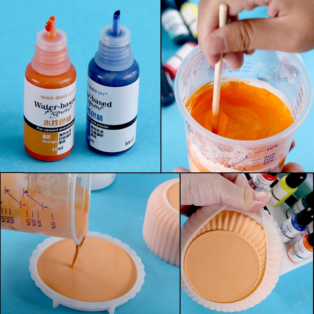 10ml Gypsum Cement Coloring Dye Plaster Craft Pigment Color Concentrate Cement Plaster Mold Making Coating DIY Handmade Supplies