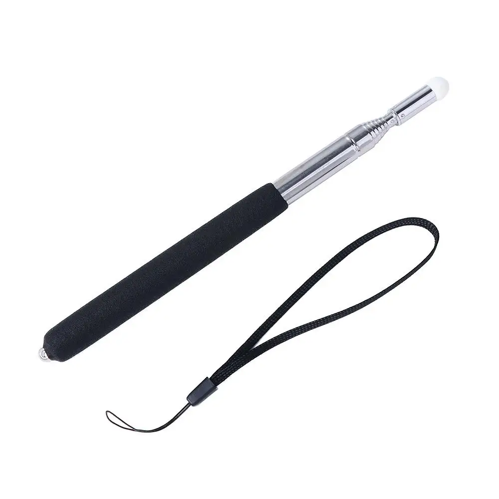 Pointer Vilten Kop Roestvrij Staal Leraar Gereedschap Whiteboard Pen Intrekbare Pointer Leraren Pointer Stick Whiteboard Pointer