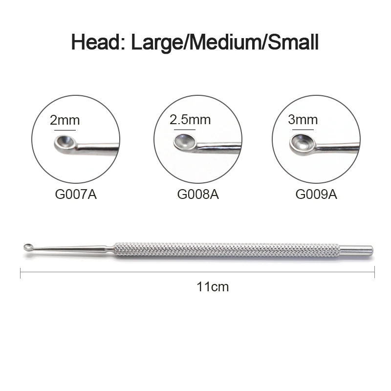 Rvs Oogheelkundige Tarsal Klier Cysts Titanium Chalazion Curette Double-ended Micro oogheelkundige Oog Instrument