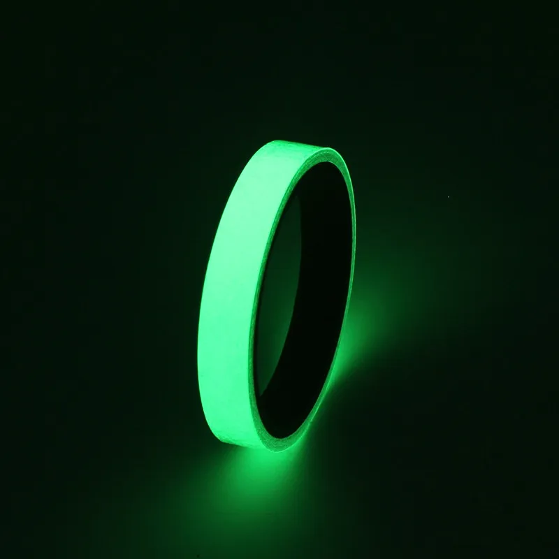 توهج في الظلام الشريط ملصق ذاتي اللصق للإزالة مضيئة الشريط الفلورسنت متوهجة الظلام ضرب ليلة شريط تحذيري للسلامة #6