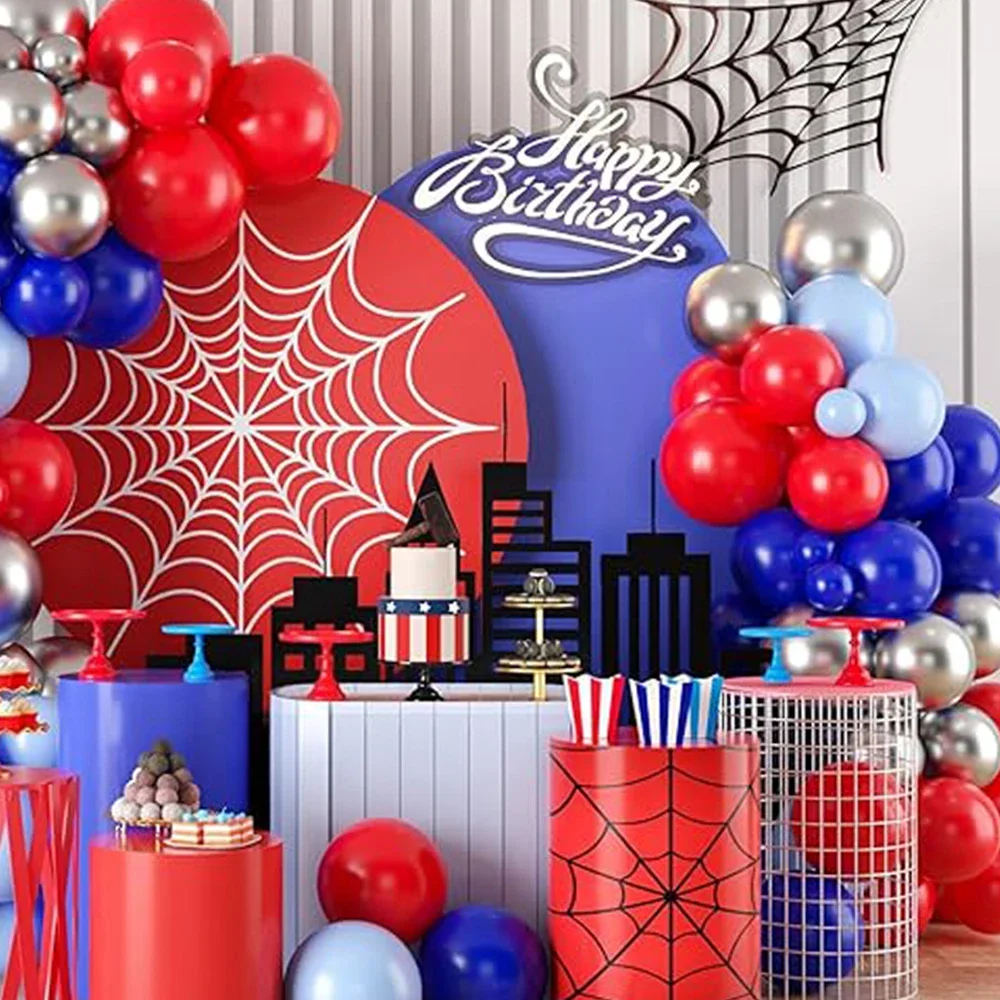 109-teiliges Rot-Blaues Spinnen-Ballon-Set Halloween-Party-Deko-Set Ballon-Girlanden-Bogen-Kit für Geisterhaus Geburtstag Karneval Party-Dekoration – Detail 4