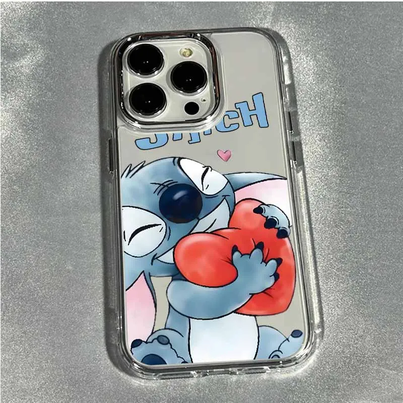 Disney Stitch Transparent Phone Case For Apple iPhone 17 AIR 16E 15 14 13 12 11 Pro Max Plus Cover Funda Silicone Soft Capa view 6
