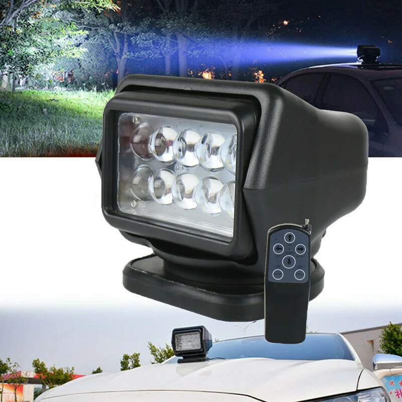 Samger 12V Led Spotlight 360 °Remote Control for Hunting Camping Fishing Off Road Truck SUV Car LED Search Lights Fog Lamp