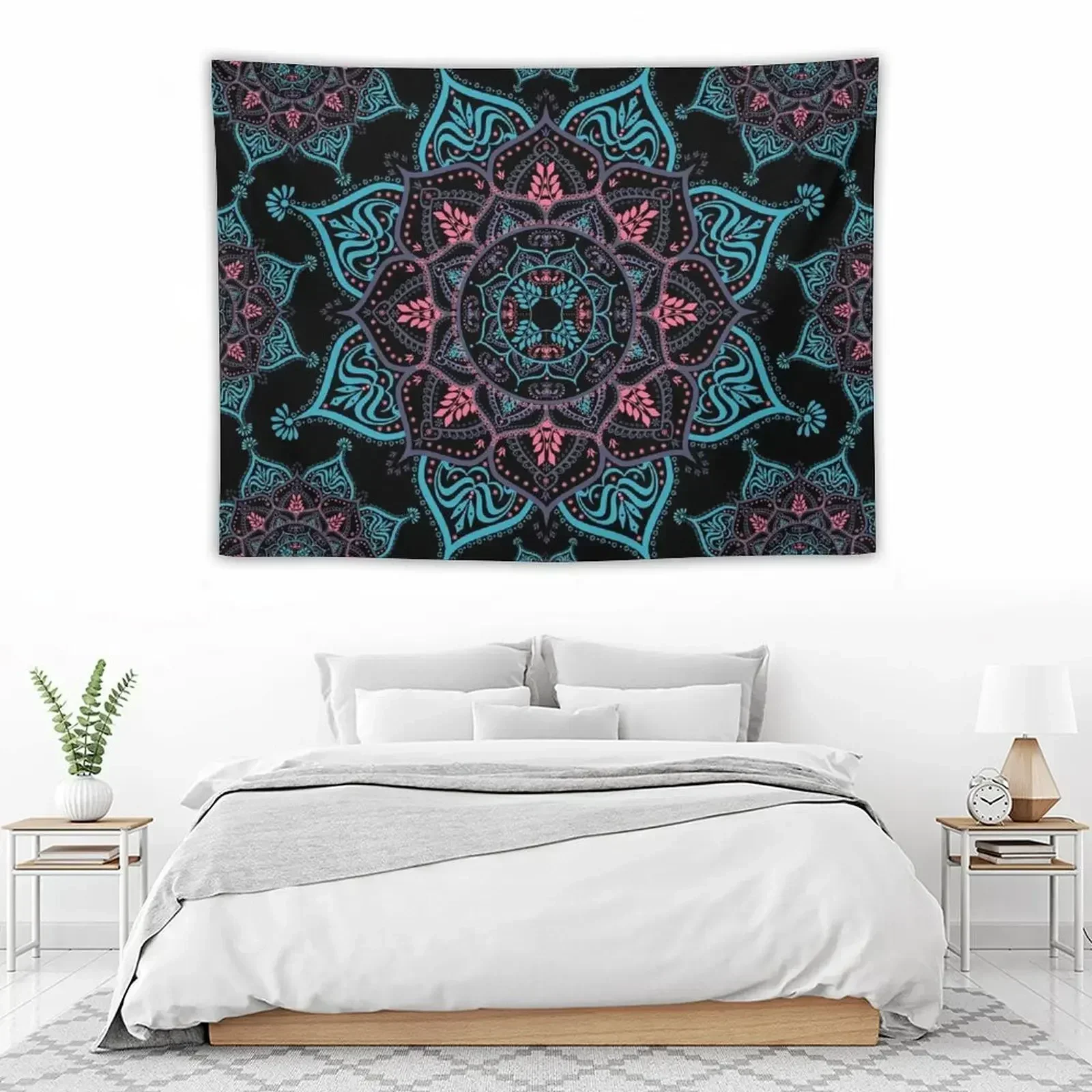 Mandala Namaste / Piękna joga Medytacja Mandala Gobelin Wystrój łazienki Niestandardowy gobelin