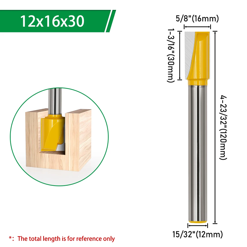 LAVIE 12mm Schaft-Unterbodenfräser, Fräser zum Glätten von Spoilboards und Holzplatten für die Holzbearbeitung (16-36mm) – Detail 4