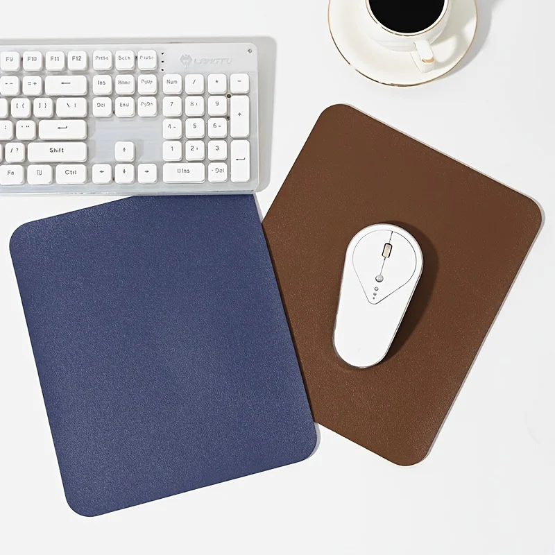 Solid Color Simple Design Small Square Mouse Pad Anti-Slip Rubber Base Portable Office DeskPad Computer Notebook PC Accessories