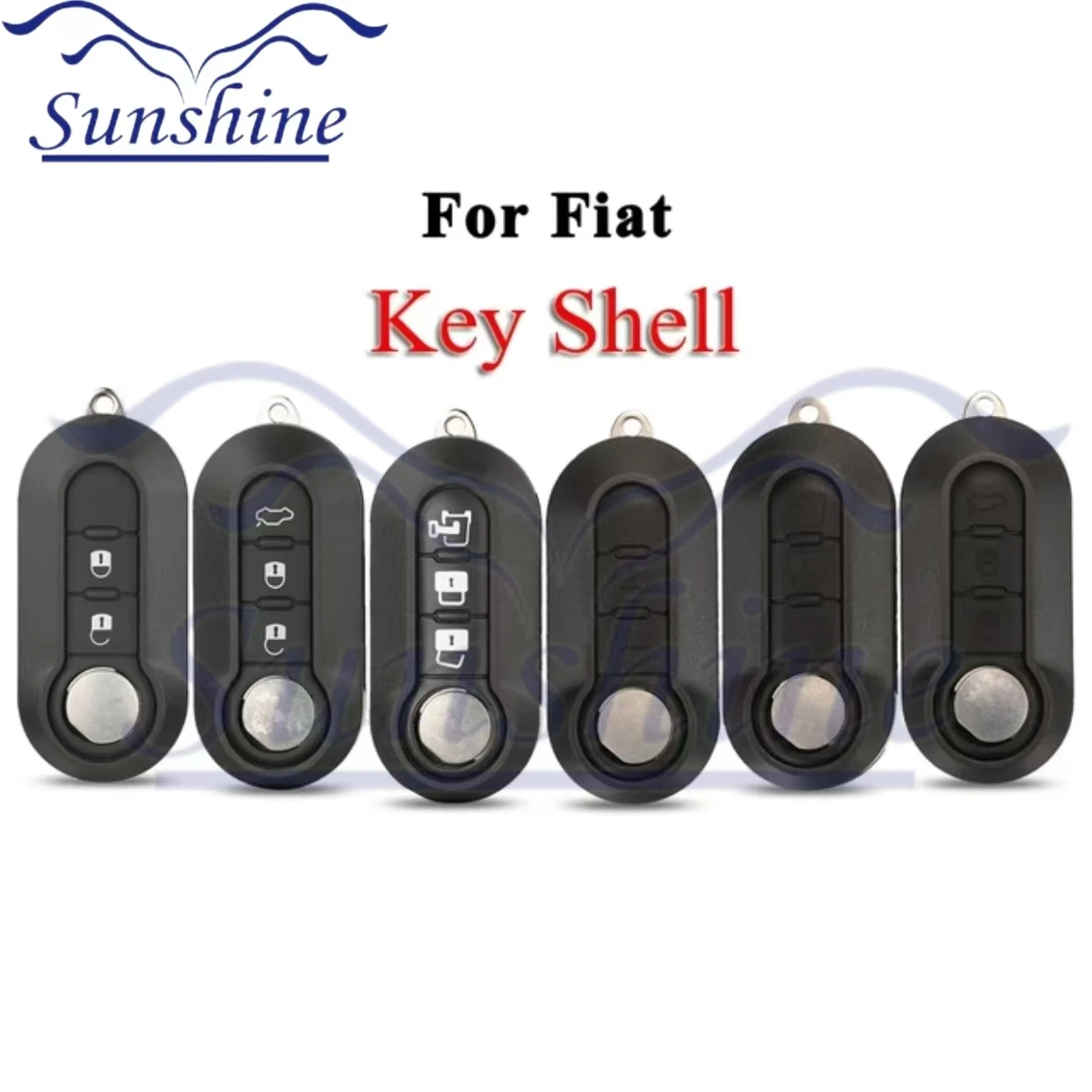 

Sunshine 2/3 Buttons Car Key Remote Control Folding Housing Replacement Key Shell Case Fit for Fiat 500 Panda Punto Bravo