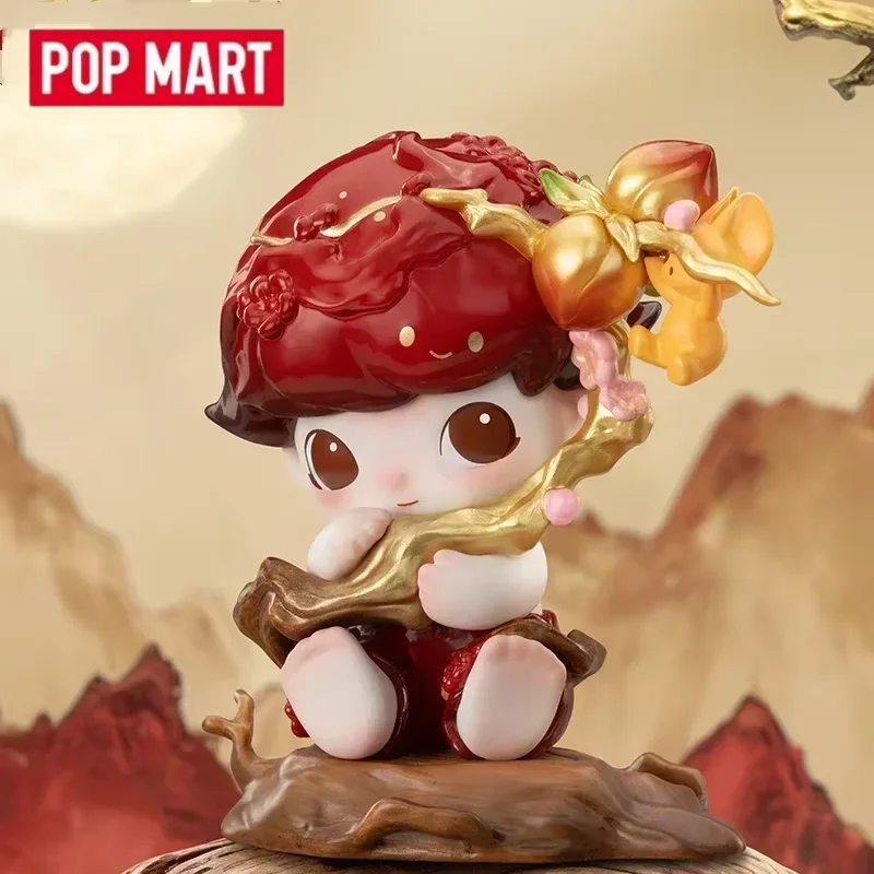 

POP MART DIMOO Золотой персик, нажимные ветки, фигурка, слепая коробка, игрушки, каваи, аниме, экшн-фигурка, сюрприз, натуральный подарок для девочек