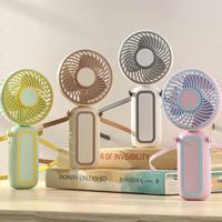 Portable Handheld Small Fan Summer Multifunctional Folding Neck Hanging Portable Desktop Fan Usb Charging Mute Fan Gift