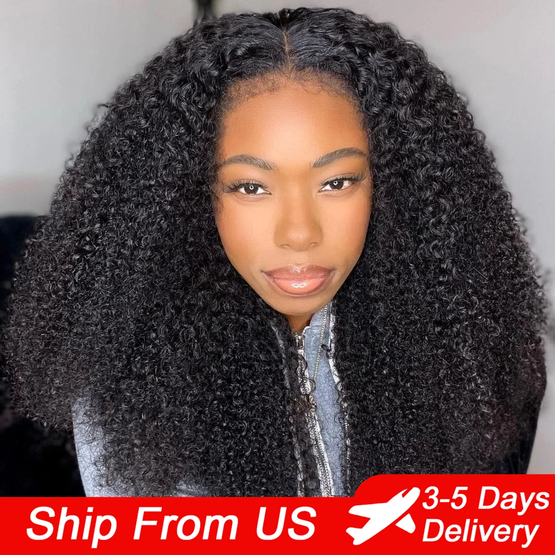 13x4 Hd Kinky Curly Lace Frontal 100% Human Hair Wigs Pre Plucked Brazilian Glueless Water Wave 4x4 Lace Closure Wigs Curly Wave