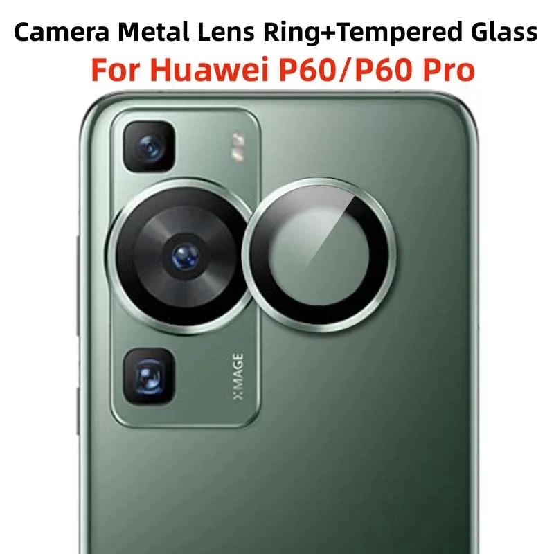 9D Curved Camera Protective Glass For Huawei P60 Pro 4G Case Matel Ring Lens Cover On Huawey Hauwei P 60 Pro P60pro Huaweip60 4G