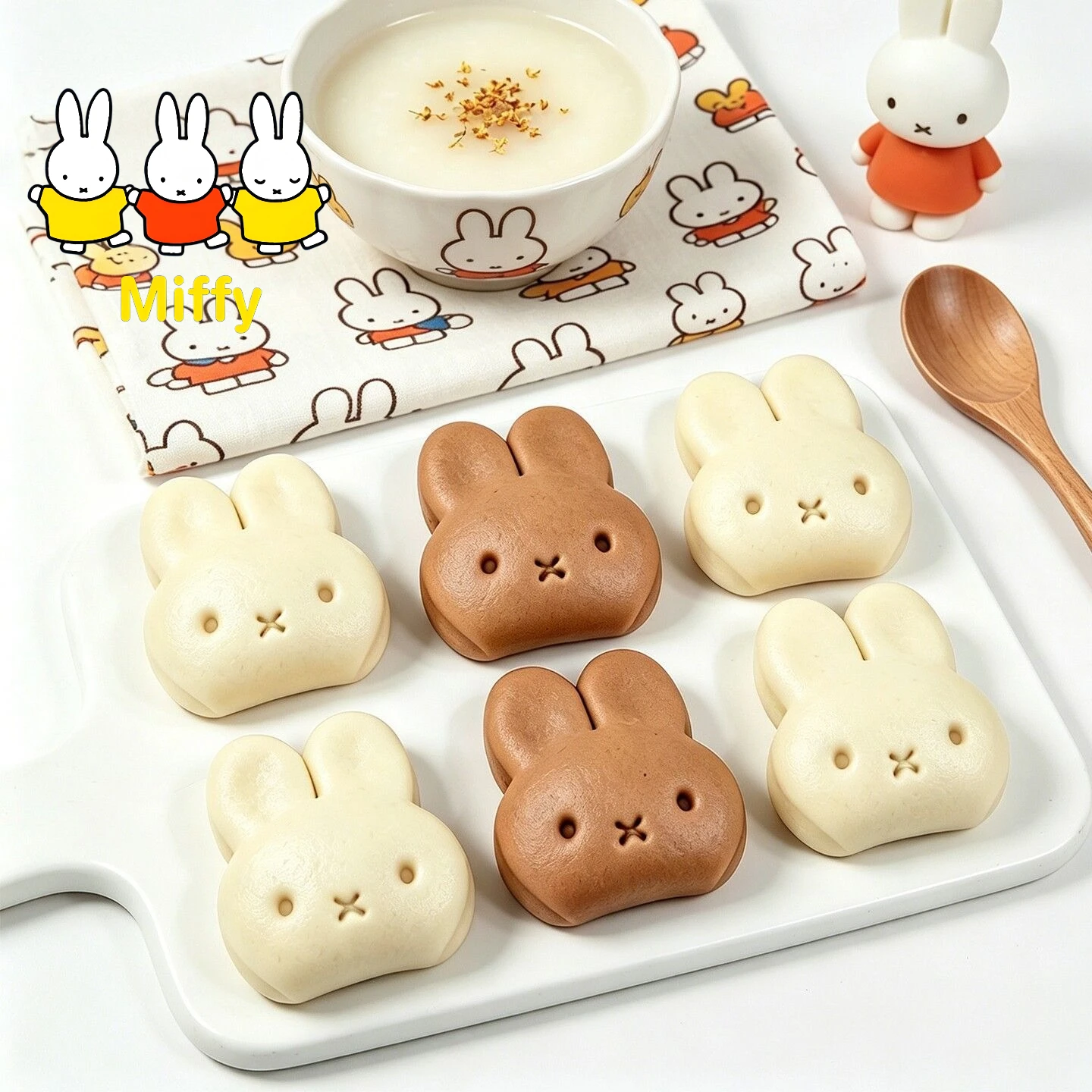 3D Printing In Food - Cetakan Miffy Kawaii, Cetakan Roti Daun