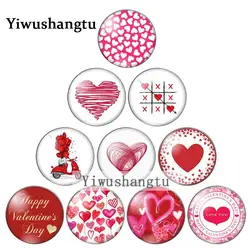 New sweet heart love valentine's day 8/10mm/12mm/18mm/20mm/25mm Round photo glass cabochon demo flat back Making findings ZB0543