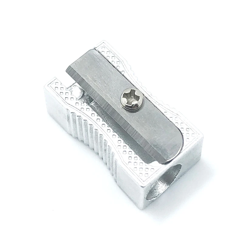 Stainless Steel Pencil Sharpener Stationery Single Hole Metal Pencil Sharpener