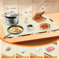 Plaque chauffante électrique, tapis chauffant pour aliments, Table à manger en Silicone, chauffage rapide des aliments, plateau chauffant pour café, plaque chauffante pliable pour aliments 4