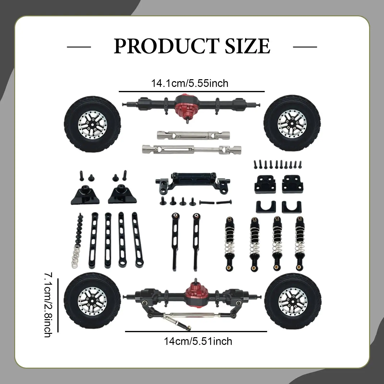 طقم ترقية محور إطارات السيارات المعدنية RC قطع غيار عجلات ذات قبضة عالية لـ MN #6