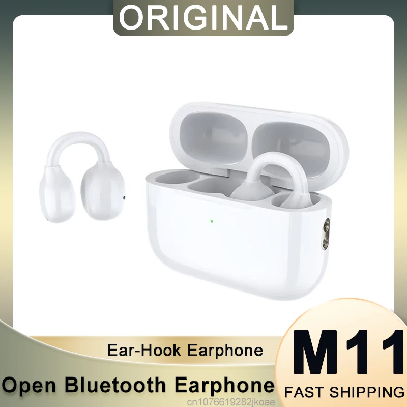 Original M11 Earphones OWS Open Wireless Bluetooth Game Music Headsets HiFi Stereo Sport Earbuds HD Mic Call Ear Clip Headphones