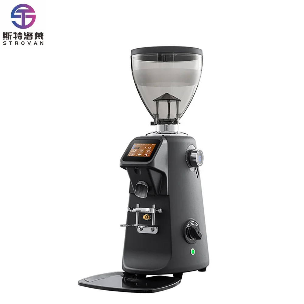 

Автоматическая кофемолка с сенсорным экраном, профессиональная коммерческая электрическая кофемолка с жерновами 74 мм и литьем под давлением из алюминия