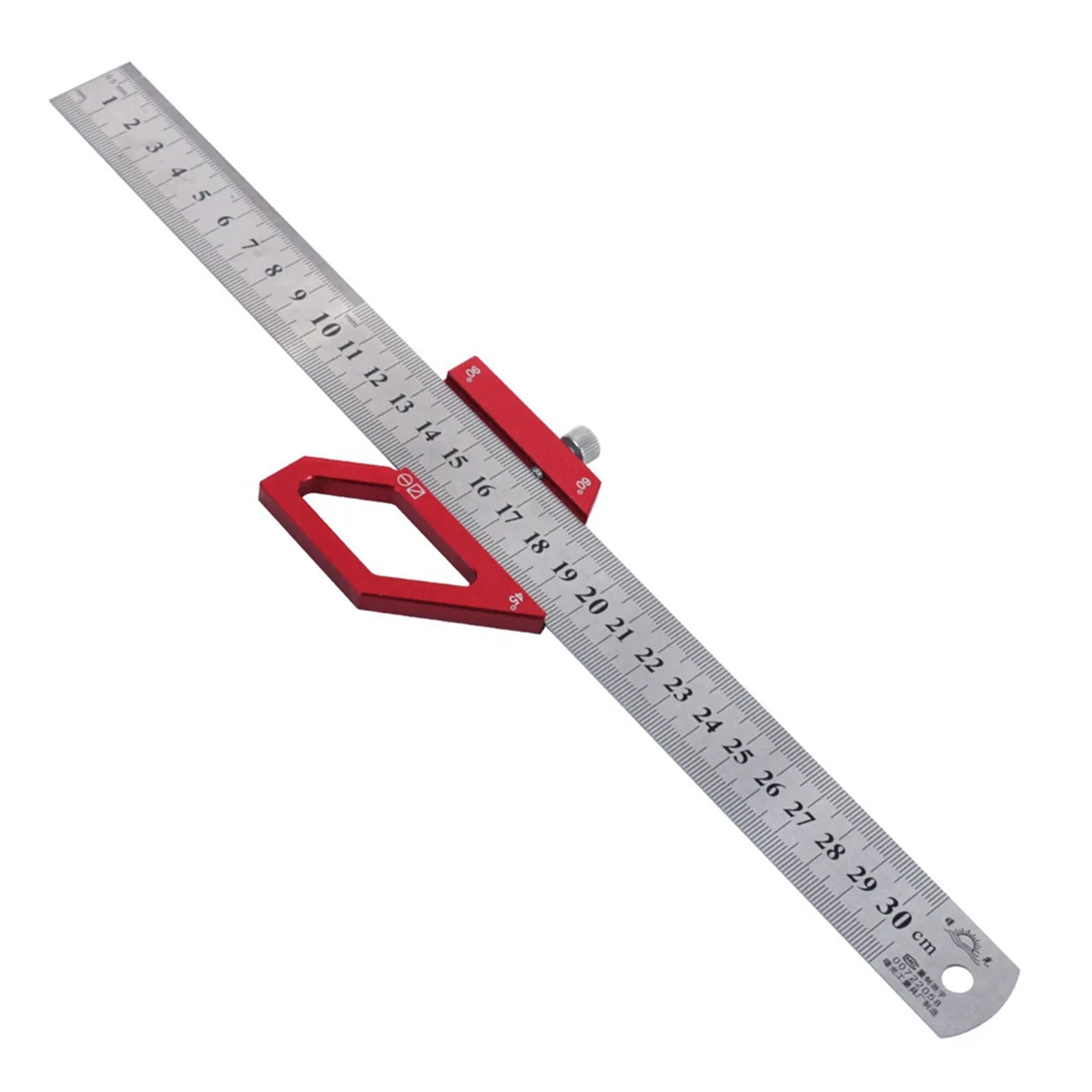 

Woodworking Scribe Center Finder Positioning Block Steel Ruler Line Marking Gauge Layout 45/60/90 Degree Angle Scriber B