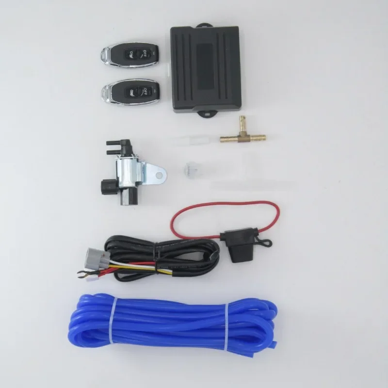 Automobile exhaust pneumatic valve control box connected to the original car vacuum 12v with memory remote control controller