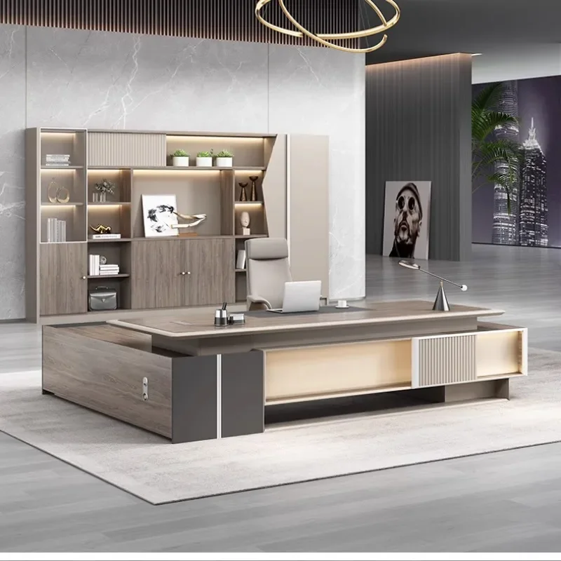 

Office Vanity Work Desk Storage Bedroom Wooden Monitor Stand Appoint Work Desk Workstation Tavolo Da Lavoro Luxury Furniture