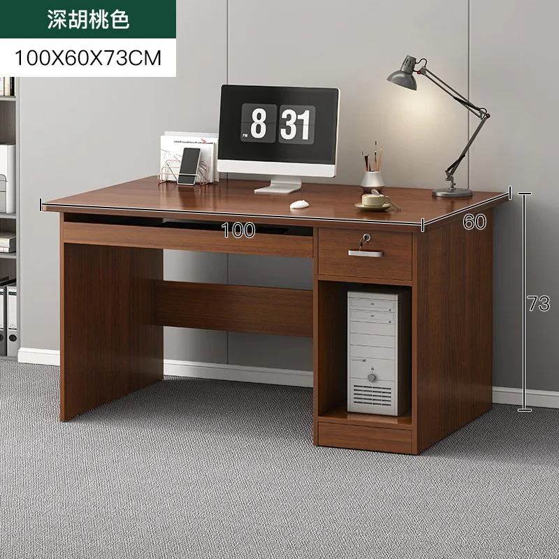 custom.Desktop Computer Desk Home Office Desk and Chair Combination Simple and Modern with Drawers Staff Single Office Desk