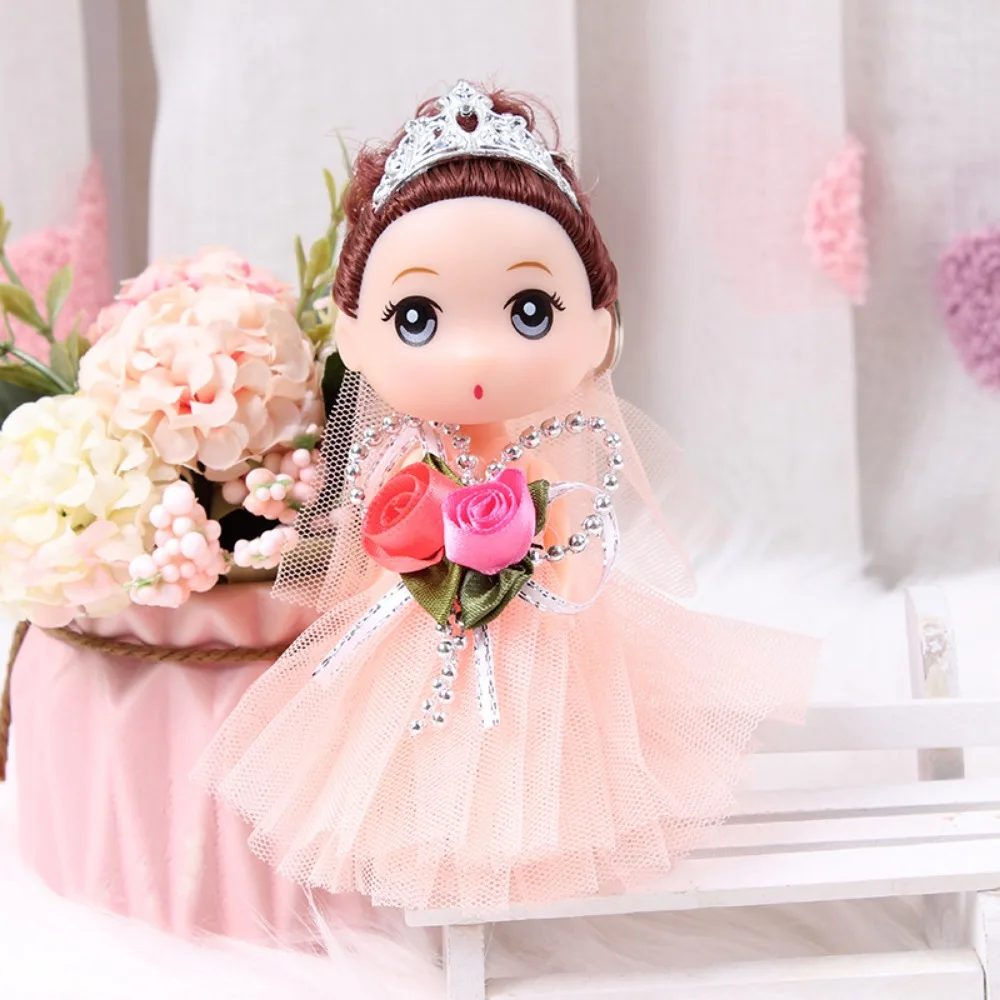 

12 Cm Big Eyes Princess BJD Doll Movable DIY 12cm Bjd Doll Korean Makeup Look Thick Hair Wedding Dress Mini Girl Toy Girls Gifts