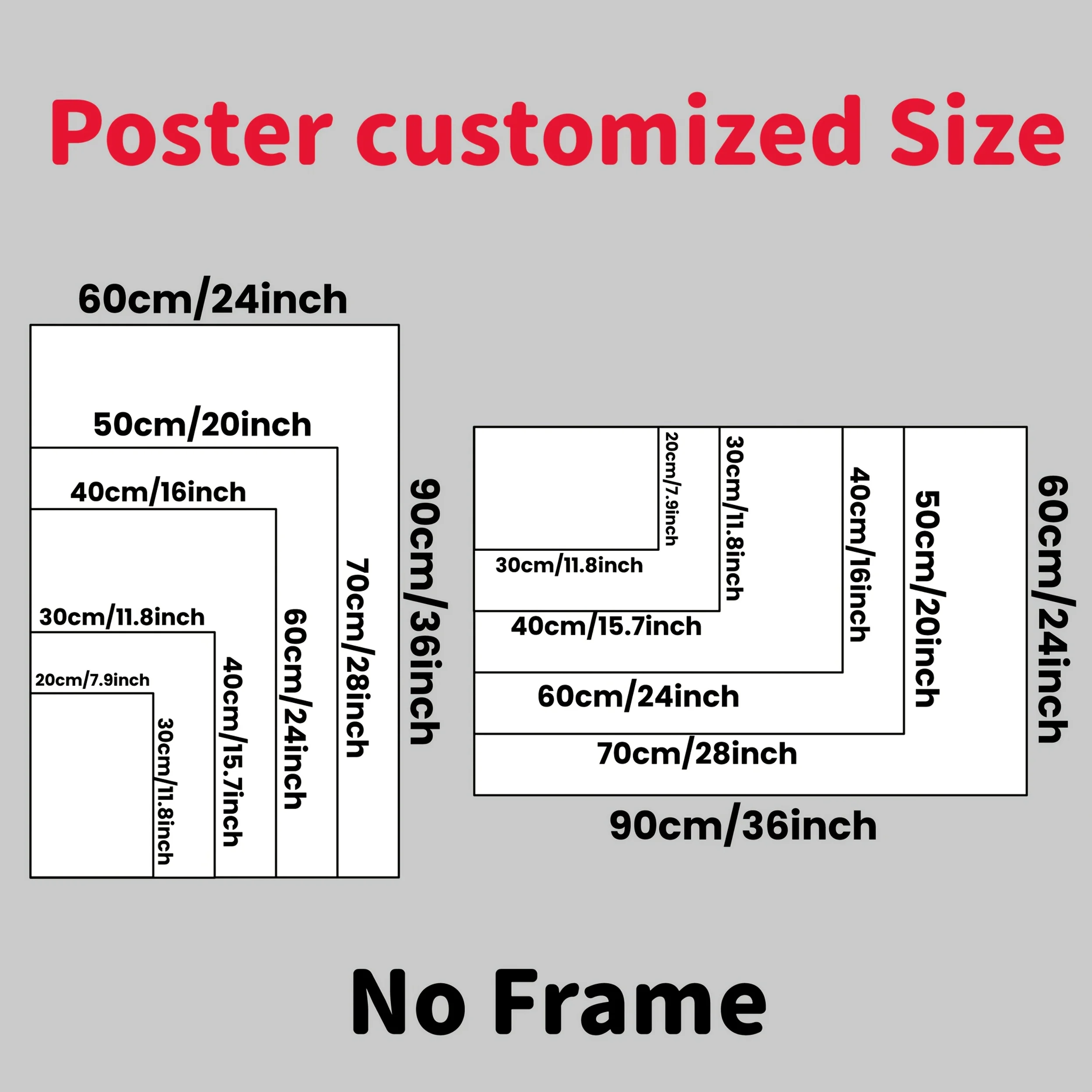 Custom Personal Photo Canvas Wall Art, Upload Your Own Picture Poster, Customized Print for Living Room Bedroom Gift-frameless view 3