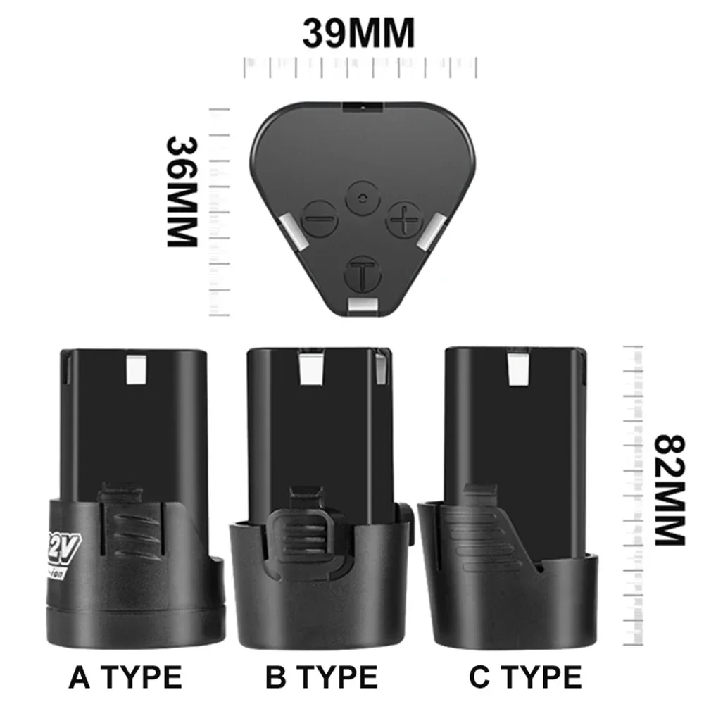 Bateria recarregável universal de alta capacidade, 12v 6800mah, para ferramentas elétricas, chave de fenda elétrica, furadeira elétrica, bateria de íon-lítio