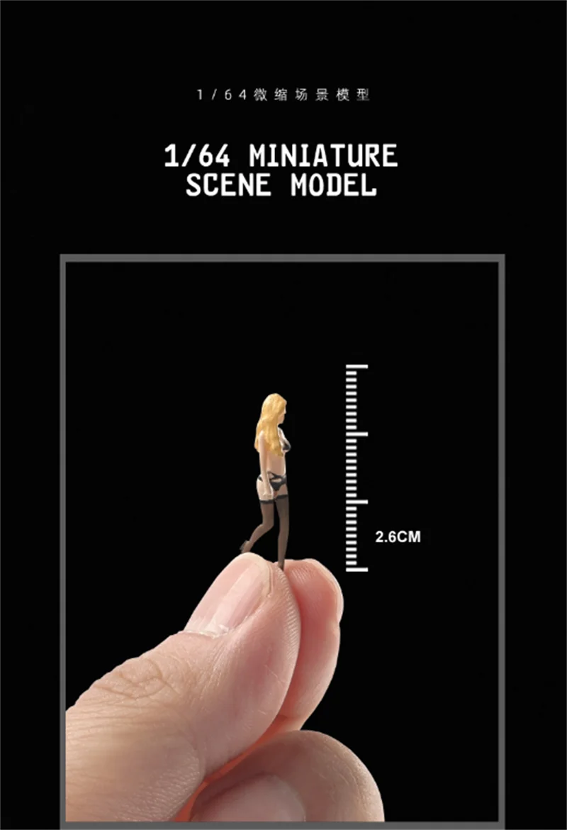 Modello in scala 1:64 1 pezzo in resina in miniatura bellezza costumi da bagno bikini ragazze action figure bambola scena fai da te collezione di accessori fan giocattolo