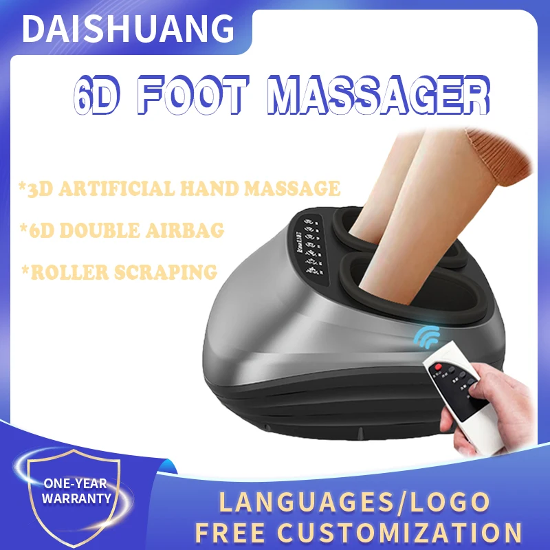 Electric Foot  And Leg Massager Heating Therapy Shiatsu Deep Kneading  Massage Machine Relief Chronic Pain Muscle Tension